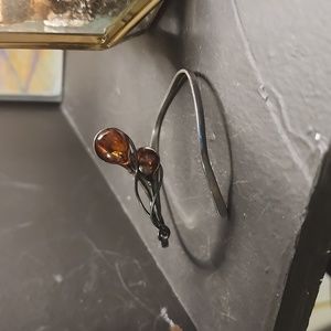 Adjustable amber stone bracelet